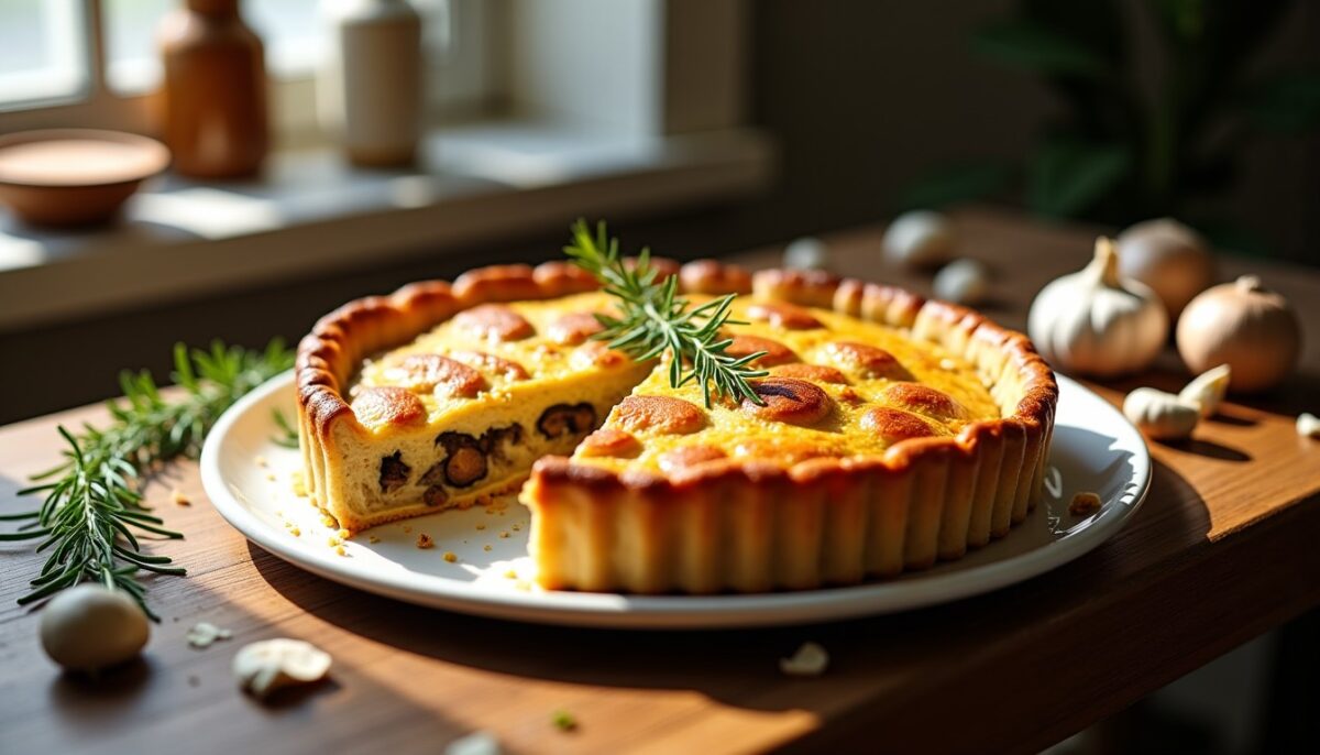 Délicieuse tourte moelleuse au poulet et aux champignons : un régal gourmand Délicieuse tourte moelleuse au poulet et aux champignons : un régal gourmand