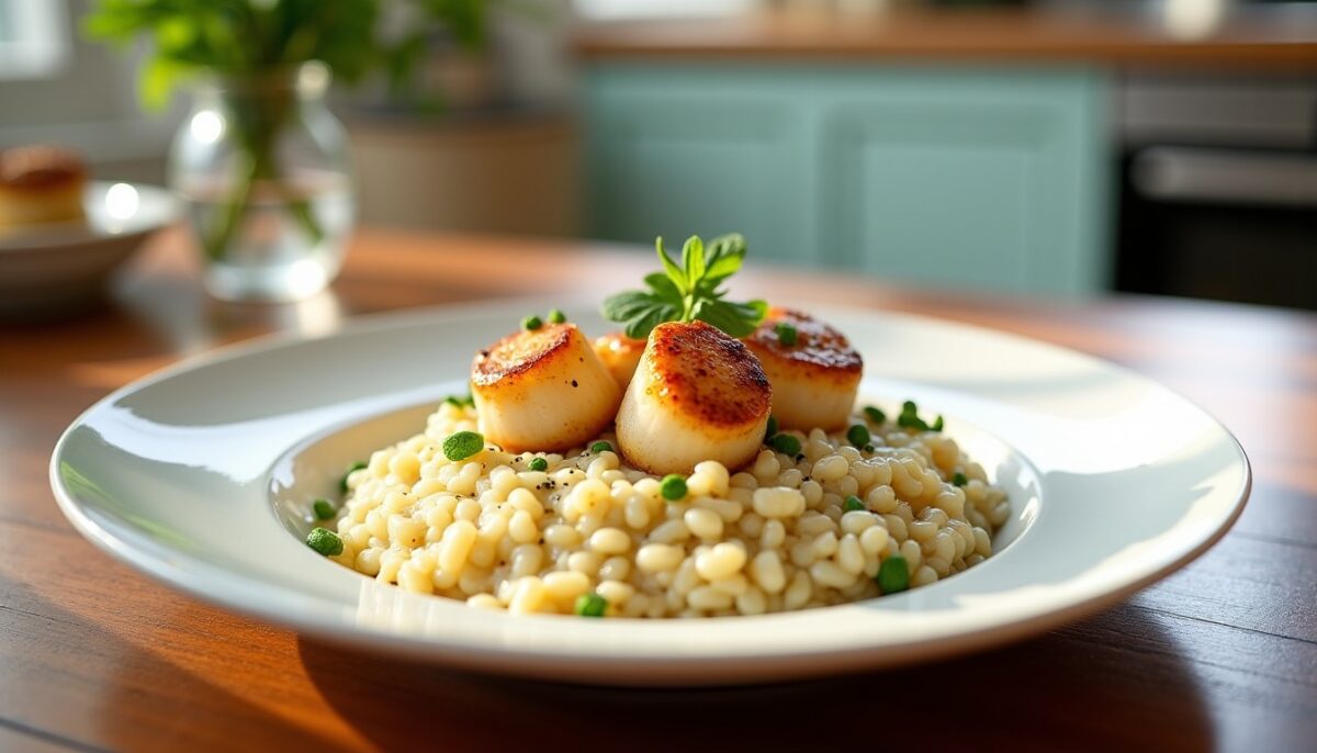 Délice crémeux : préparez un risotto aux Saint-Jacques en toute simplicité Délice crémeux : préparez un risotto aux Saint-Jacques en toute simplicité