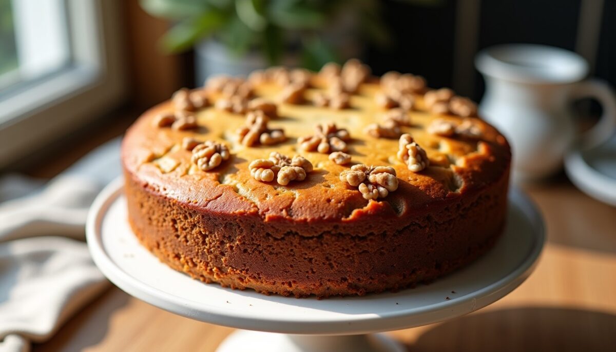 Délice moelleux : la recette incontournable du gâteau au yaourt aux noix pour un plaisir garanti !