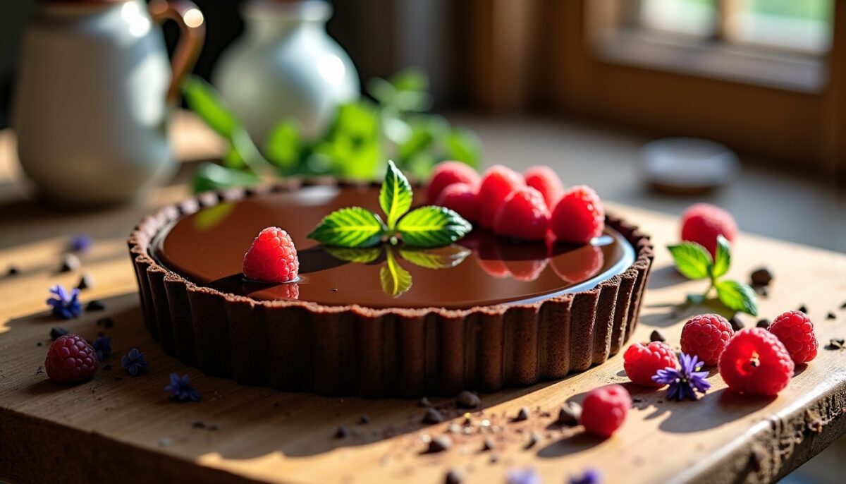 La recette élégante et gourmande de la tarte au chocolat noir La recette élégante et gourmande de la tarte au chocolat noir